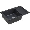 Мойка кухонная Paulmark PM317850-BLM черный металлик