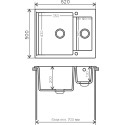 Мойка кухонная Polygran Brig 620 белый хлопок