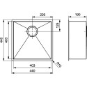 Мойка кухонная Reginox Ontario 40x40 Cuadrat LUX OKG L сталь