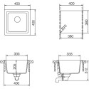 Мойка кухонная Schock Euro 40 (N-100) лунный камень