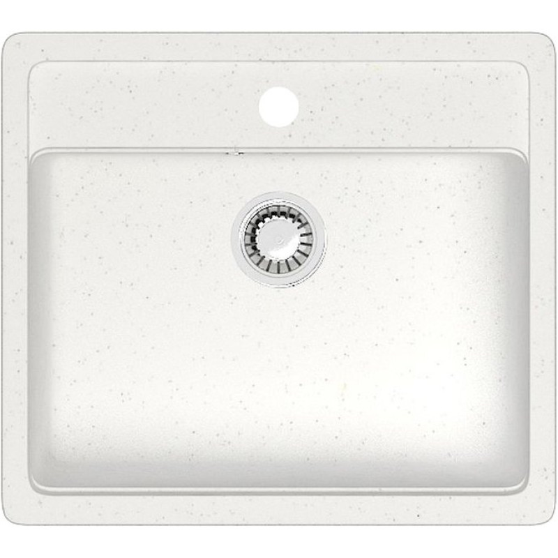 Мойка кухонная ZETT lab. T009Q001 белый лед