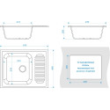 Мойка кухонная ZETT lab. T015Q008 темно-серая