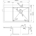 Мойка кухонная Zorg BR/GRAFIT A 7851 R, графит, бронза