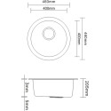 Мойка кухонная Zorg PVD Grafit SZR-500 графит