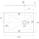 Поддон для душа Aquanet Pleasure NEW 006G 160x90 с сифоном, серый камень