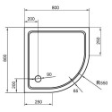 Поддон для душа Cezares SMC R 80x80 см