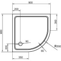 Поддон для душа Cezares SMC R 90x90 см