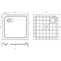 Поддон для душа Cezares Tray SMC A 90x90 см