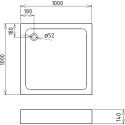 Поддон для душа Gemy ST16T 100х100 см