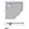 Поддон для душа GuteWetter Deluxe 100x100x4 P серый