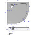 Поддон для душа GuteWetter Deluxe 100x100x4 R бежевый