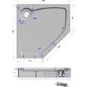 Поддон для душа GuteWetter Deluxe 90x90x16 P белый