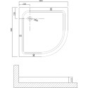 Поддон для душа Niagara Nova NG-100-100 100x100 см, четверть круга