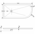 Поддон для душа RGW Stone Tray ST/AL-0129G 90х120 с сифоном