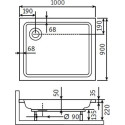 Поддон для душа RGW Style PR 90x100x22