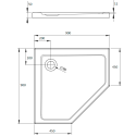Поддон для душа Radaway Doros PT 90x90