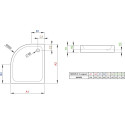 Поддон для душа Radaway Siros E90x80 compact R