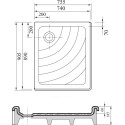 Поддон для душа Ravak Aneta 75x90 EX под облицовку