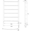 Полотенцесушитель электрический EWRIKA Сафо D 80х50 R, хром