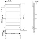 Полотенцесушитель электрический Secado Верона 1 50x80 (32/18) L