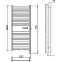 Полотенцесушитель электрический Ника Modern ЛМ-2 120/50 хром