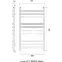 Полотенцесушитель водяной Domoterm Калипсо П10 50x80, белый матовый