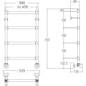 Полотенцесушитель водяной Margaroli Sole 442-4 золото