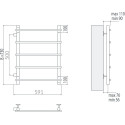 Полотенцесушитель водяной Terminus Квинта П5 500x696 с боковым подключением 500