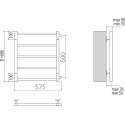 Полотенцесушитель водяной Terminus Вега П5 500x606 с боковым подключением 500