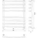 Полотенцесушитель водяной Двин R primo 80/50 1"-3/4"-1/2" хром