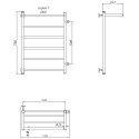 Полотенцесушитель водяной Тругор Аспект ПМ 1 П ЛЦ6 R, 50x80x50, с полкой