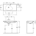 Раковина Jacob Delafon Nouvelle Vague EXAQ112 100 см + донный клапан