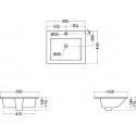 Раковина Jaquar Kubix-F KUS-WHT-35601