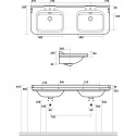 Раковина Kerasan Waldorf 4143 с 3 отверстиями