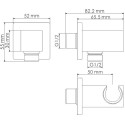 Шланговое подключение Wasserkraft Wiese A186 с держателем для душа