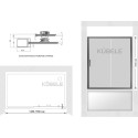 Шторка на ванну Kubele DE019P2-MAT-MT 150х150 см, профиль матовый хром