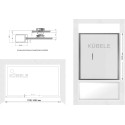 Шторка на ванну Kubele DE019P3-MAT-MT 180х150 см, профиль матовый хром