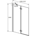 Шторка на ванну Radaway Essenza New Black PND II 120 L