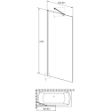 Шторка на ванну Radaway Idea Black PNJ II 80