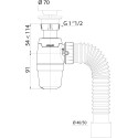 Сифон для мойки Wirquin Neo 30987075