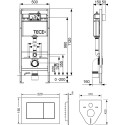 Система инсталляции для унитазов TECE Base K400407 с кнопкой смыва