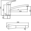 Смеситель Aquanet Static AF330-40C для кухонной мойки
