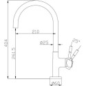 Смеситель Aquanet Steel AF210-41S для кухонной мойки