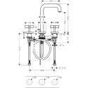 Смеситель Axor Citterio 39133250 для раковины, шлифованное золото