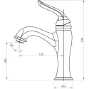Смеситель BelBagno Tiffani TIF LVM CRM для раковины