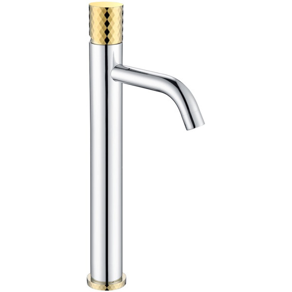 Смеситель Boheme Stick 122-CRG для раковины, chrome diamond gold