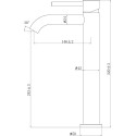 Смеситель Bronze de Luxe Scandi 9012B для раковины
