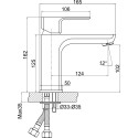 Смеситель Cersanit Geo 63039 для раковины, хром