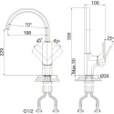 Смеситель D&K Berlin Technische DA1432415 для кухонной мойки, черный