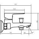 Смеситель Dorff Prime new D4011000 для ванны с душем